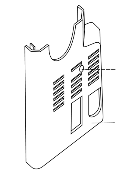 TAPA LATERAL IZQUIERDA SINGER 9850,9850,9855,  9860, 9868,  9878